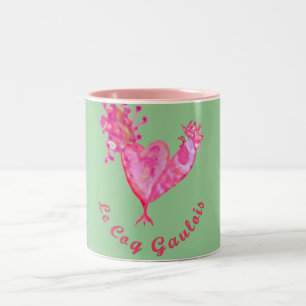 the French cockerel France patriotism go France Two-Tone Coffee Mug