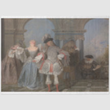 The French Comedians Decoupage Paper