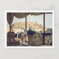The French Consul, Monsieur Fauvel, on the terrace