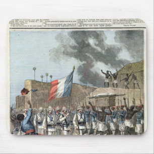 The French Flag Entering Abomey Mouse Mat