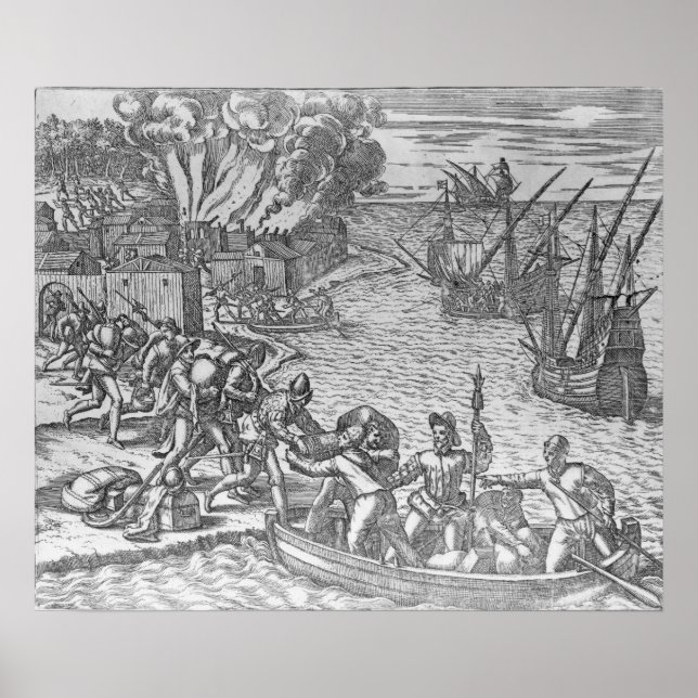 The French Fleet Plundering Poster (Front)