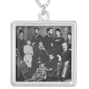 The Freud Family, c.1876 Silver Plated Necklace