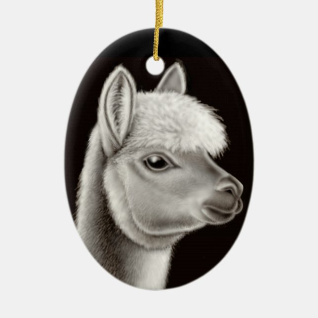 The Friendly Alpaca Ornament (Front)