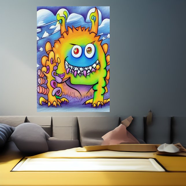 The friendly monster | AI Art Poster (Creator Uploaded)