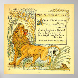 The Frightened Lion Walter Crane public domain , Poster
