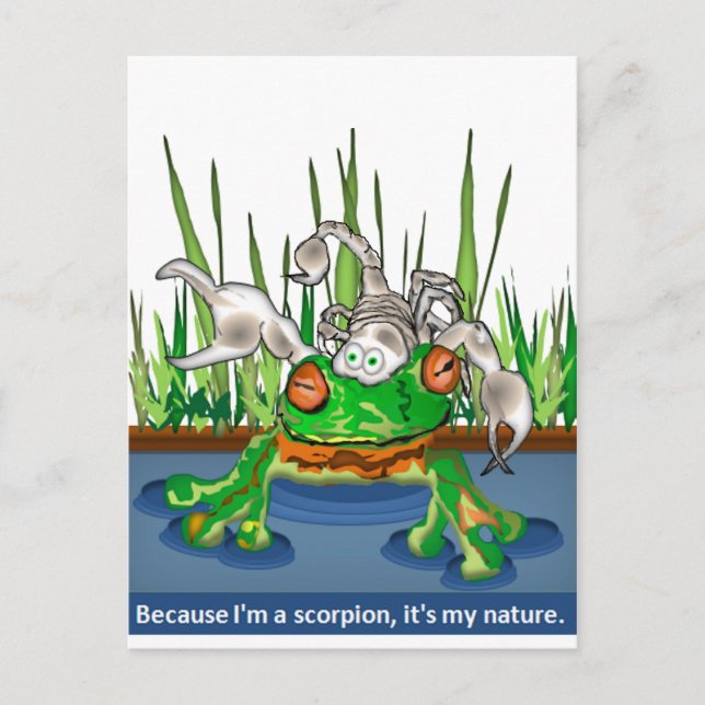 The Frog and Scorpion Postcard (Front)
