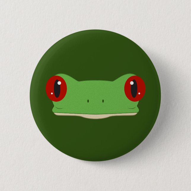The Frog Face 6 Cm Round Badge (Front)