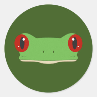 The Frog Face Classic Round Sticker