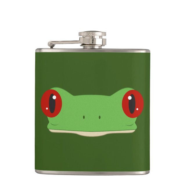 The Frog Face Hip Flask (Front)