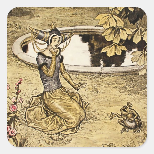 “The Frog King” by Erich Schutz Square Sticker (Front)