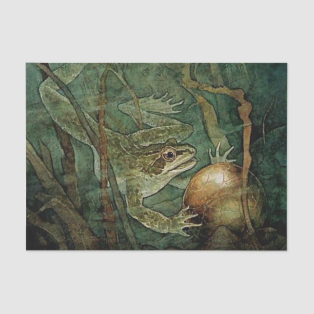 “The Frog Prince and the Golden Ball” by Edmund Du Tissue Paper (Front)