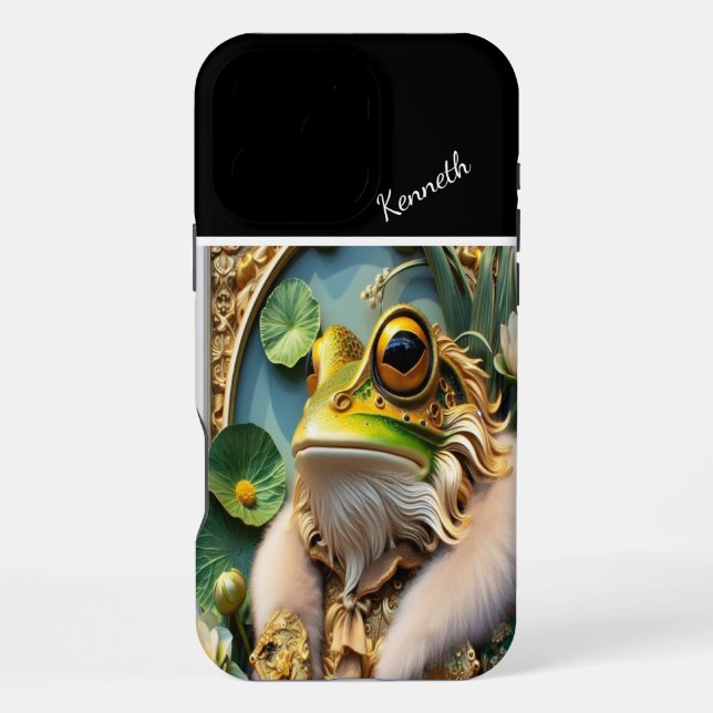 The Frog Prince in a Gilded Frame iPhone Case (Back)