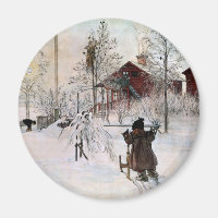The Front Yard and Wash House in the Snow