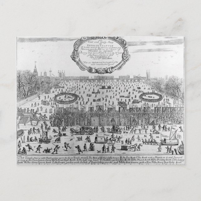 The Frost Fair of the winter of Thames Postcard (Front)
