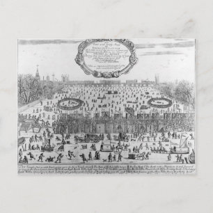 The Frost Fair of the winter of Thames Postcard