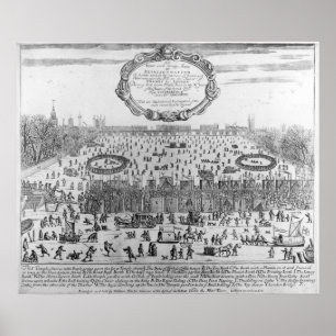 The Frost Fair of the winter of Thames Poster