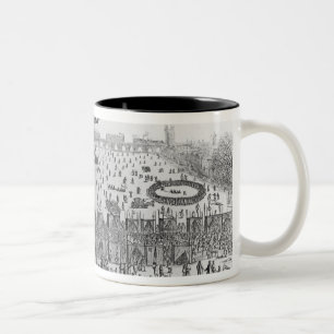 The Frost Fair of the winter of Thames Two-Tone Coffee Mug