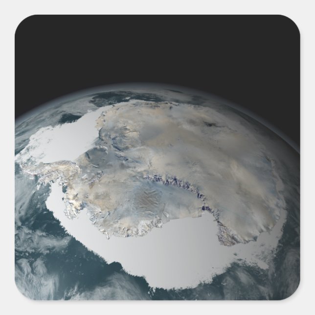 The frozen continent of Antarctica Square Sticker (Front)