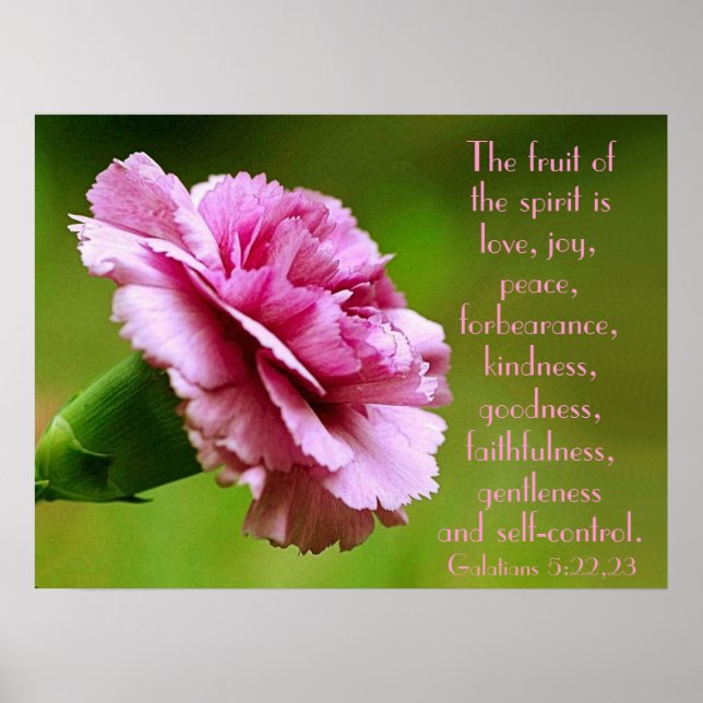 The fruit of the spirit bible verse reminder poster (Front)