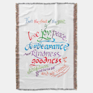 The Fruit of the Spirit Bible Verse Throw Blanket