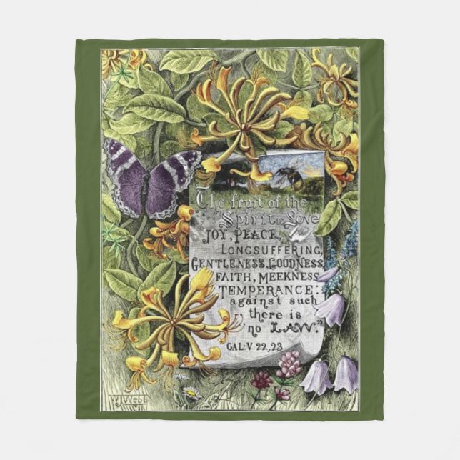 The Fruit Of The Spirit Fleece Blanket (Front)
