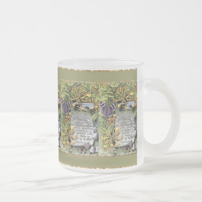 The Fruit Of The Spirit Frosted Glass Coffee Mug (Right)