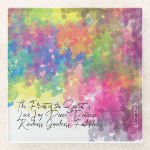 The Fruit of the Spirit - Galatians 5 Glass Coaster