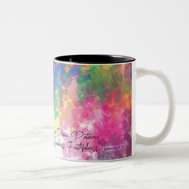 The Fruit of the Spirit - Galatians 5 Two-Tone Coffee Mug (Right)