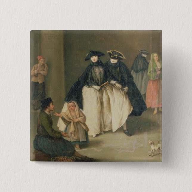 The Fruit Seller 15 Cm Square Badge (Front)