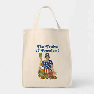 The Fruits of Freedom! grocery tote bag