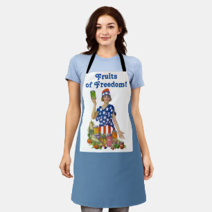 The Fruits of Freedom! (high blue) Apron