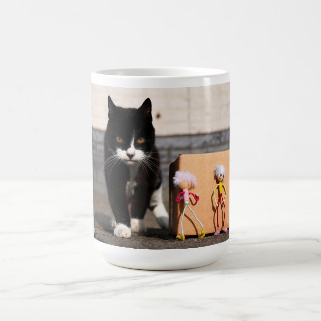 The Fubby's hide from the cat Ping. Coffee Mug (Center)