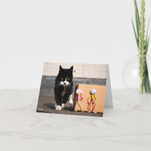 The Fubby's hide from the cat Ping. Thank You Card
