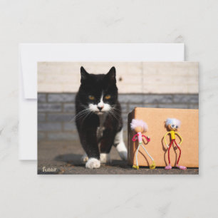 The Fubby's hide from the cat Ping. Thank You Card