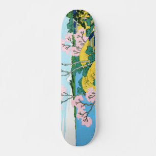 The Fuji from Gotenyama at Shinagawa Hokusai ukiyo Skateboard