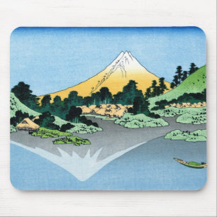 The Fuji reflects in Lake Kawaguchi Hokusai Mouse Mat