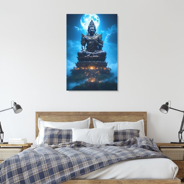 The Full Moon Light of the Buddha Canvas Print (Insitu(Bedroom))