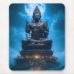 The Full Moon Light of the Buddha Mouse Mat