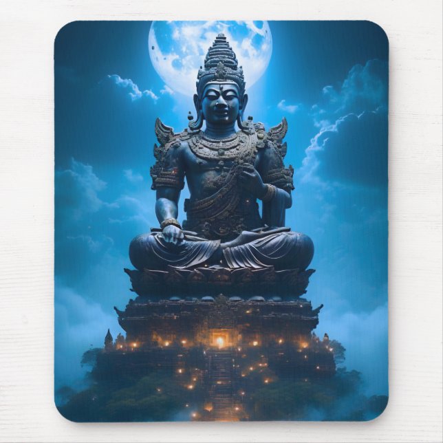 The Full Moon Light of the Buddha Mouse Mat (Front)