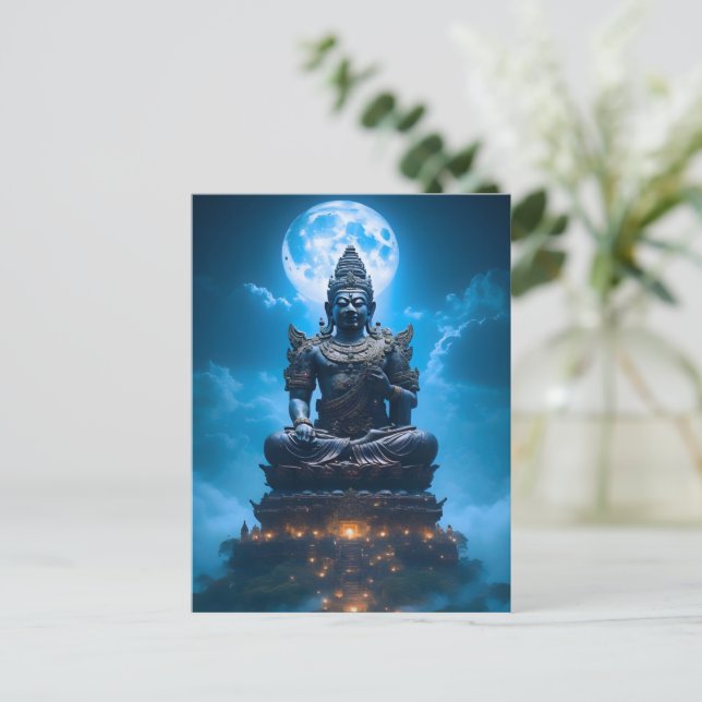 The Full Moon Light of the Buddha Postcard (Standing Front)