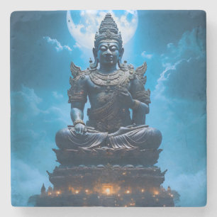 The Full Moon Light of the Buddha Stone Coaster