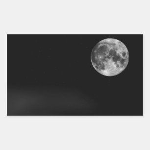 The Full Moon Rectangular Sticker
