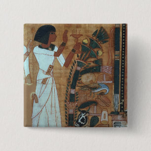 The Fumigation of Osiris, page from the Book of th 15 Cm Square Badge