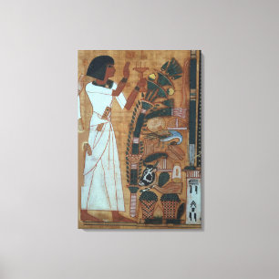 The Fumigation of Osiris, page from the Book of th Canvas Print