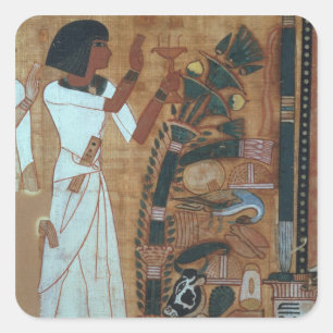 The Fumigation of Osiris, page from the Book of th Square Sticker