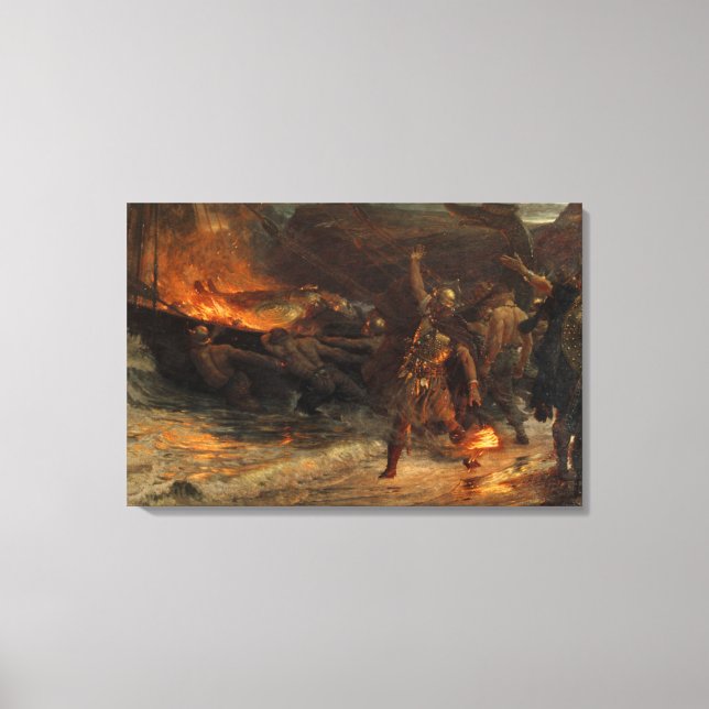 The Funeral of a Viking Frank Dicksee 1893  Canvas Print (Front)