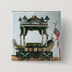 The Funeral of Lord Nelson  on 9th January 1806 15 Cm Square Badge