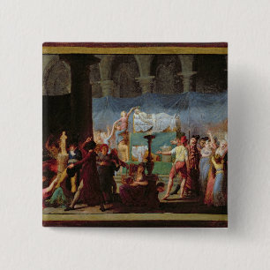 The Funeral of Marat in the Ancient Church 15 Cm Square Badge