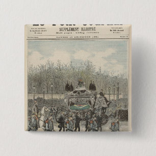 The Funeral of the Emperor of Brazil 15 Cm Square Badge