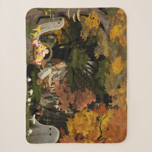 The Fungi Foragers Sherpa Blanket